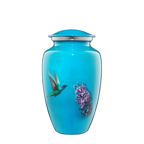 Turquoise Humming Bird Urns for Ashes Large