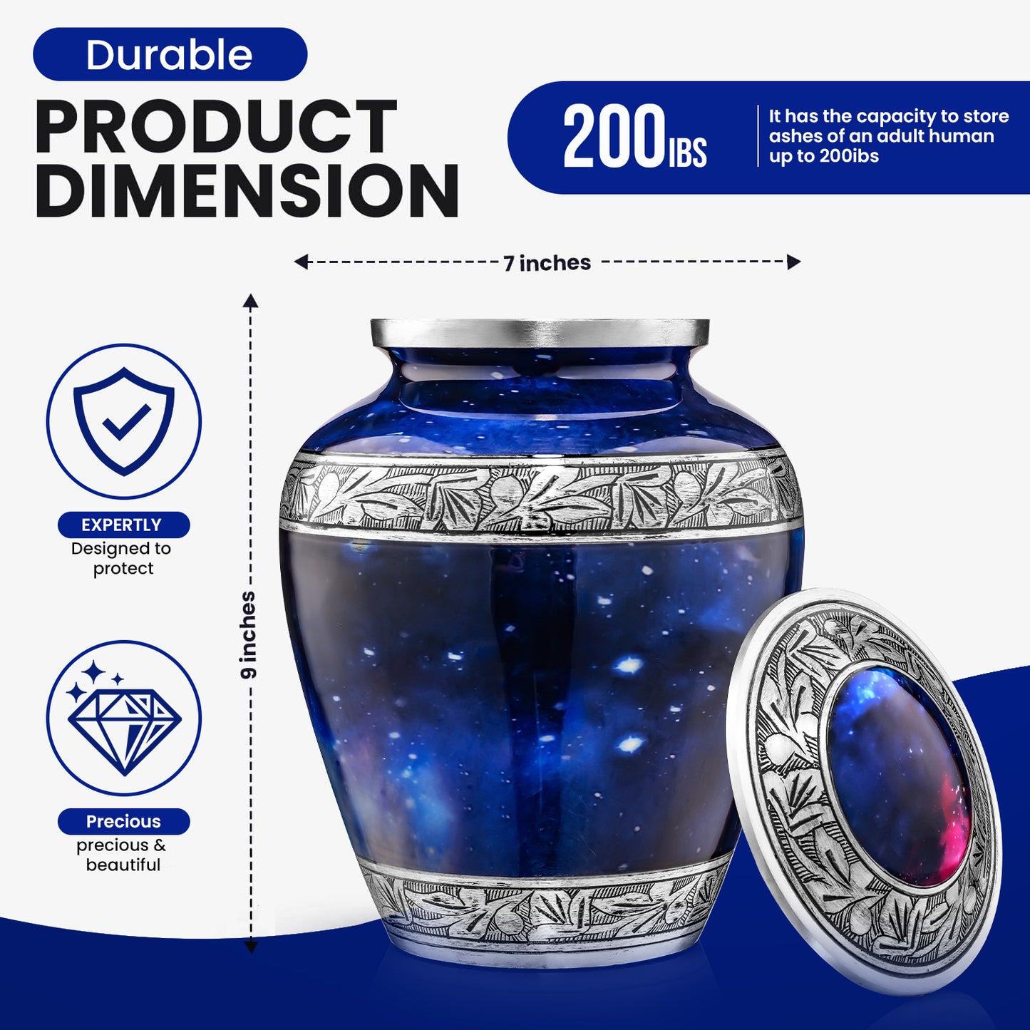 Large Cosmic Galaxy Urns For Human Ashes
