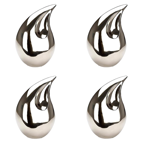 Set of 4 Teardrop Small Keepsake Urns For Human Ashes Family Favorite