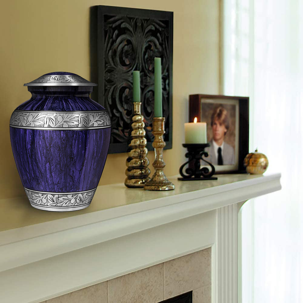 Purple Cremation Urns for Ashes Large Size