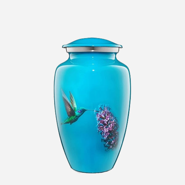 Turquoise Humming Bird Urns for Ashes Large