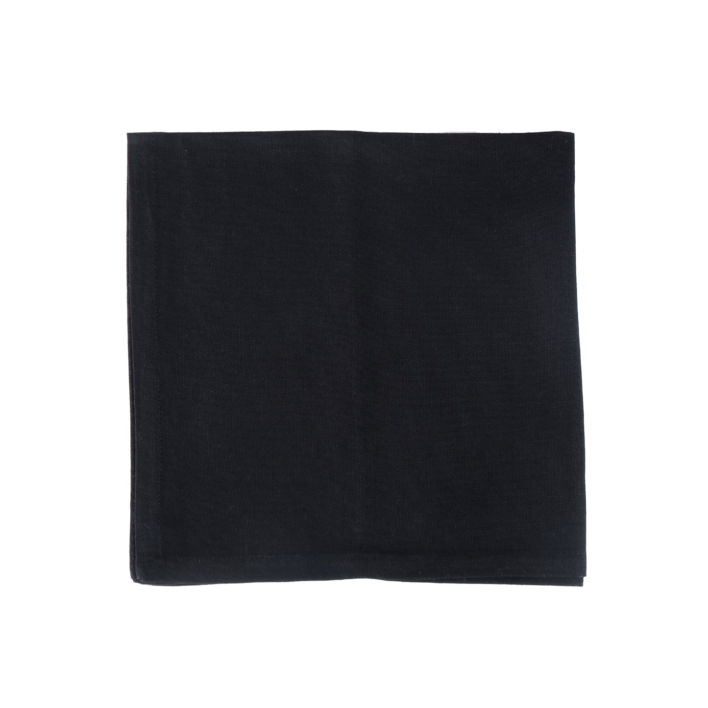 100% Pure Cotton Dinner Napkins Set of 12 - Solid Black 18 x 18 Inches Size