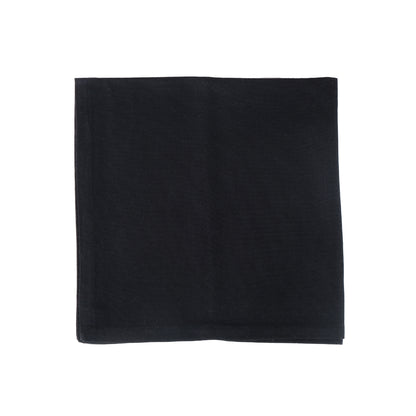 100% Pure Cotton Dinner Napkins Set of 12 - Solid Black 18 x 18 Inches Size