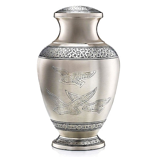 Silver Freedom Of Wings Urn