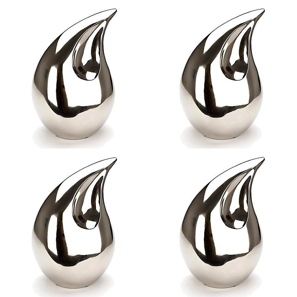 Set of 4 Teardrop Small Keepsake Urns For Human Ashes Family Favorite