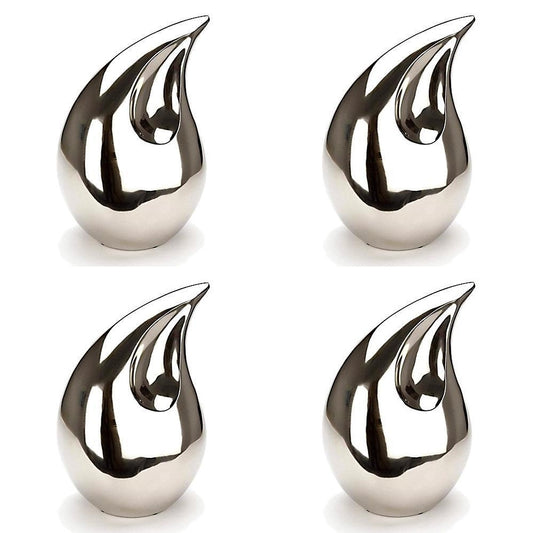 Set of 4 Teardrop Small Keepsake Urns For Human Ashes Family Favorite