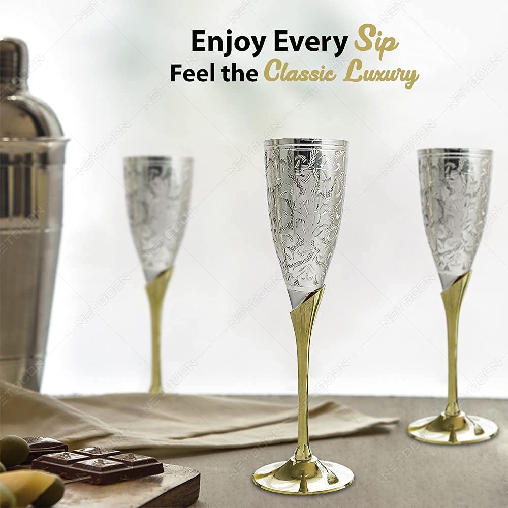 Brass Champagne Flutes