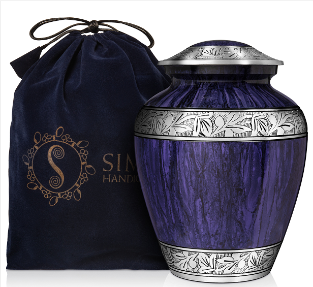 Purple Peace Cremation urns For Human Ashes | Both Large and Small Sizes Available
