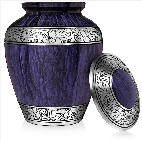 Purple Cremation Urns for Ashes Large Size