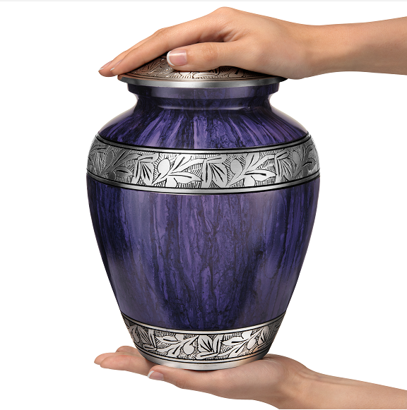 Purple Cremation Urns for Ashes Large Size