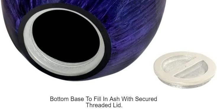 Purple Finish Teardrop Urn for Ashes