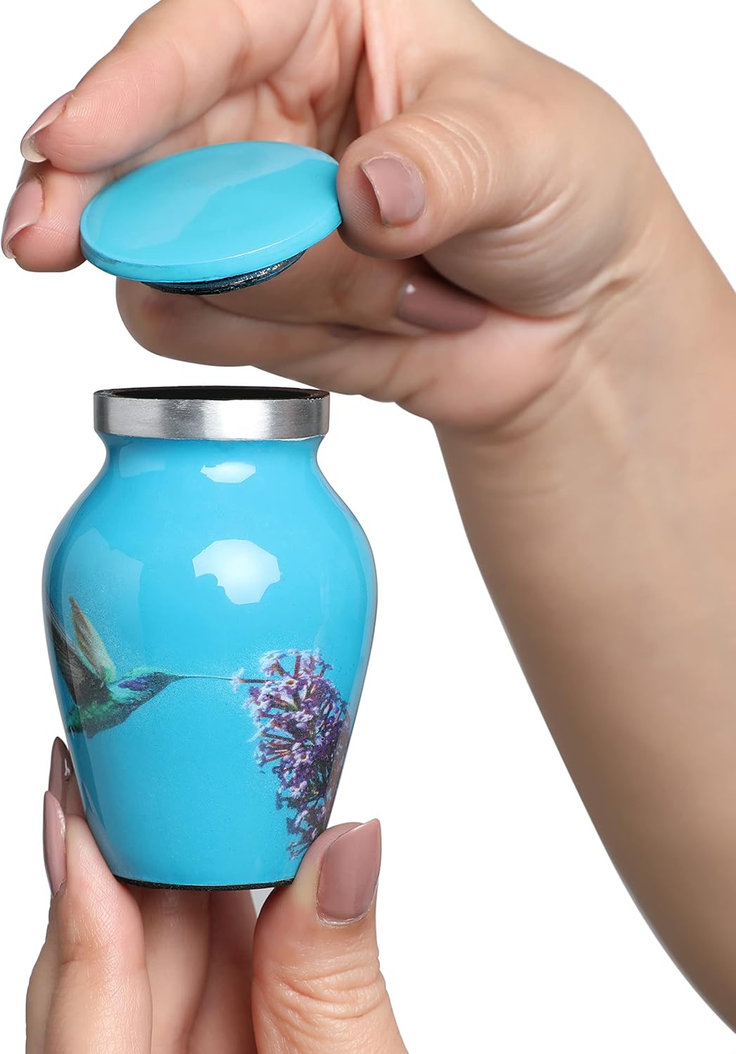 Set of 5 Hummingbird Cremation Urns Both Large & Keepsakes