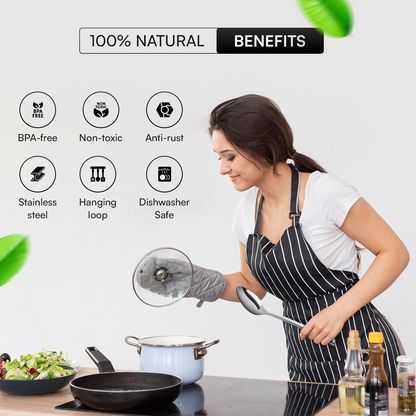 9 Pcs Stainless Steel Kitchen Cooking Utensils Set | Tools Gadgets 13" Inch large Sizes