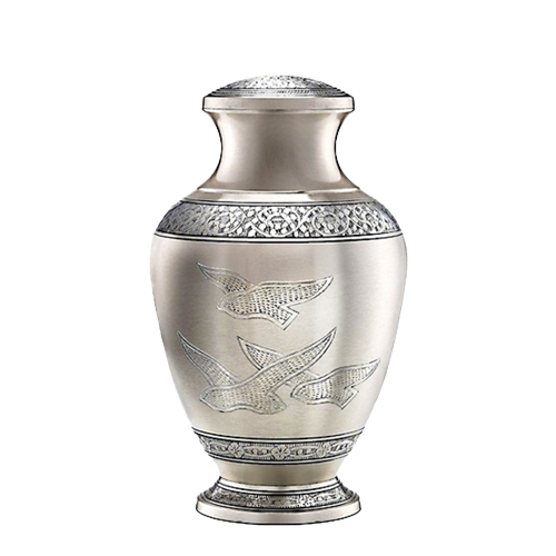 Silver Freedom Of Wings Urn