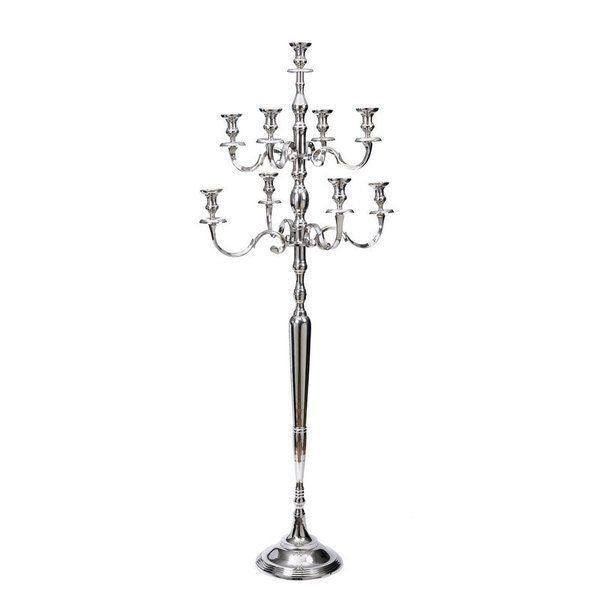 Tall 9 Arm Candlestick Holder Floor Standing Candelabra 5 Foot