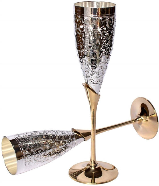Brass Champagne Flutes