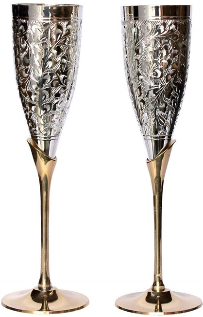 Brass Champagne Flutes