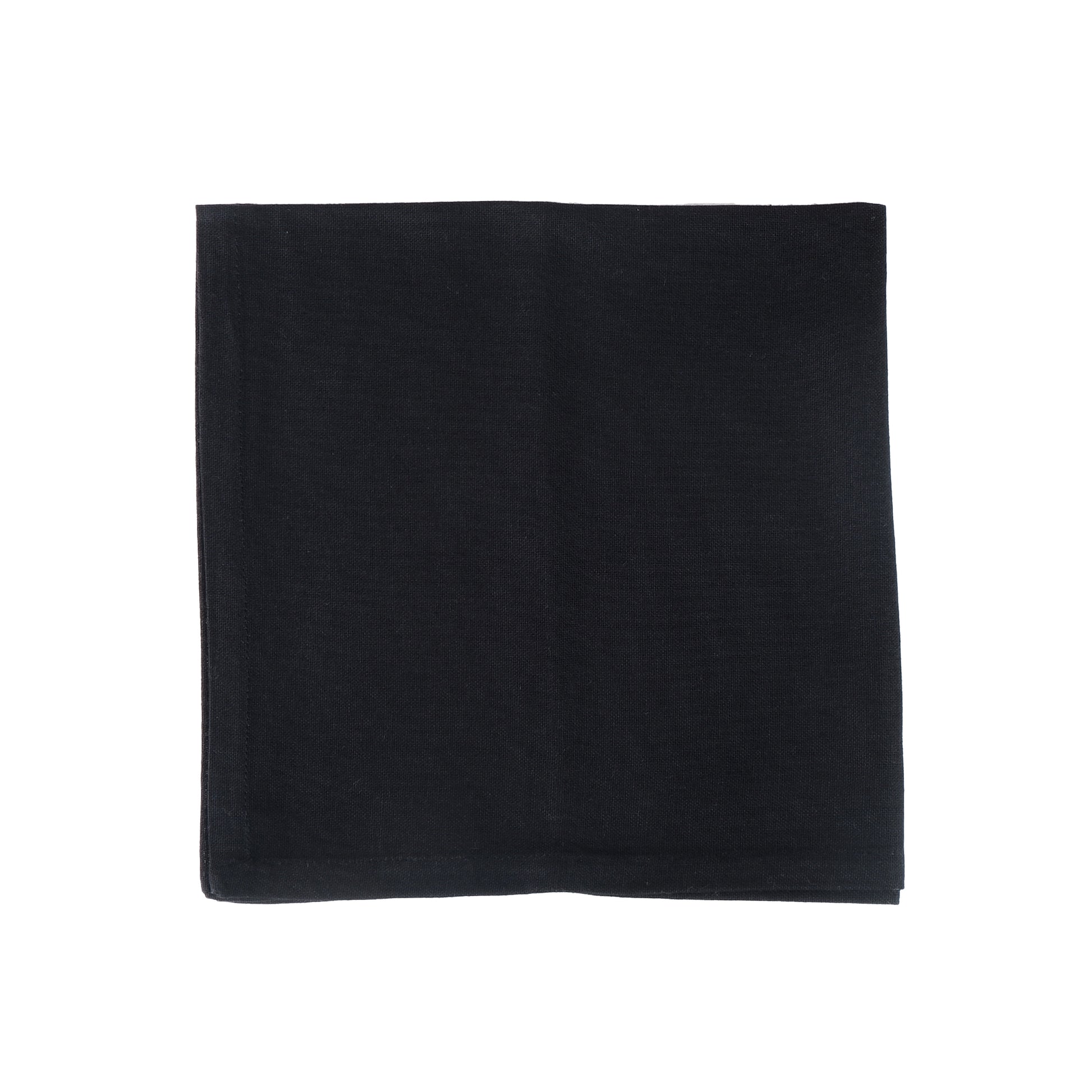 Hausattire Cloth Napkins Set of 12 (18x18 inches) Black - Cotton Reusable Dinner Napkins - Durable and Perfect for Everyday Use