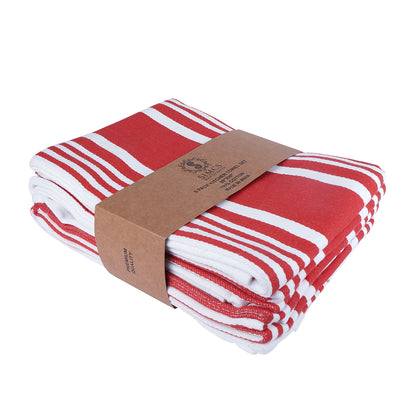 Set of 4 Striped 100% Cotton Dish Towels for Kitchen Tea Hand Towels 20x30 Inch Multi Color Options