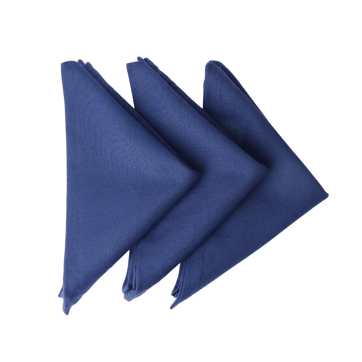 100% Everyday Use Cotton Cloth Dinner Napkins Set Of 12-Solid Navy Blue 18 X 18 Inche