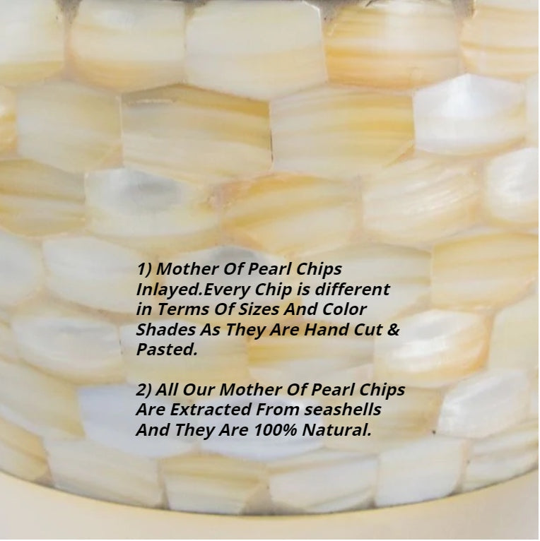Gold Mother of Pearl Urn for Ashes Large Size