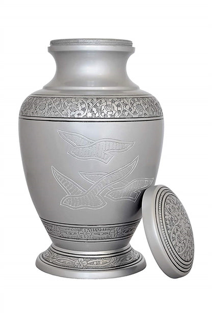 Silver Freedom Of Wings Urn
