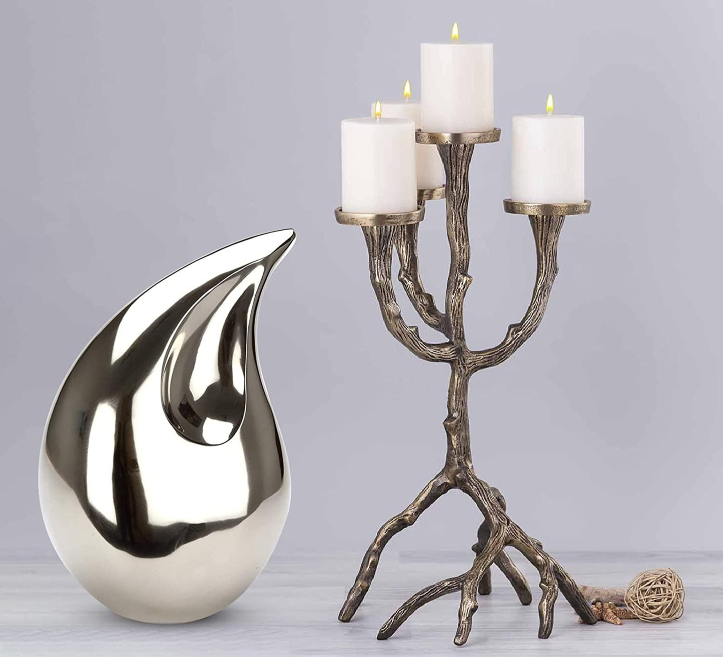 Nickle Silver Large Teardrop Cremation Urns