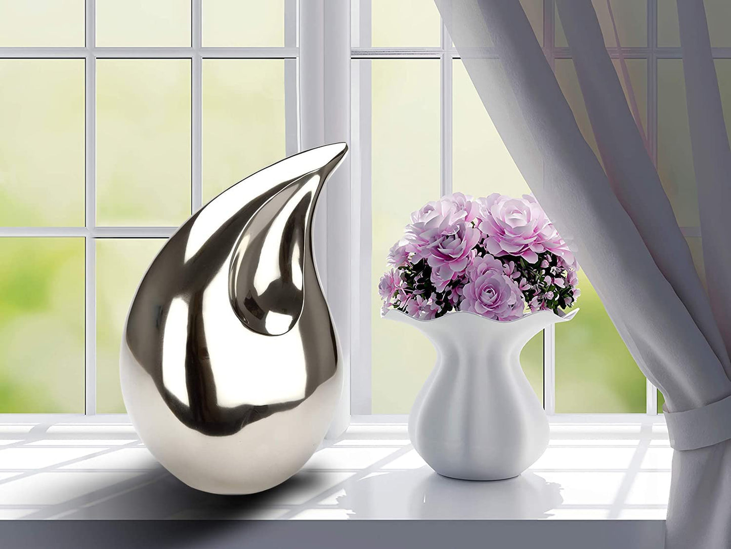 Nickle Silver Large Teardrop Cremation Urns