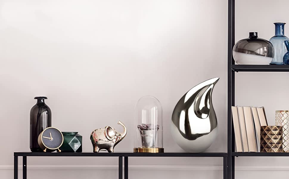 Nickle Silver Large Teardrop Cremation Urns