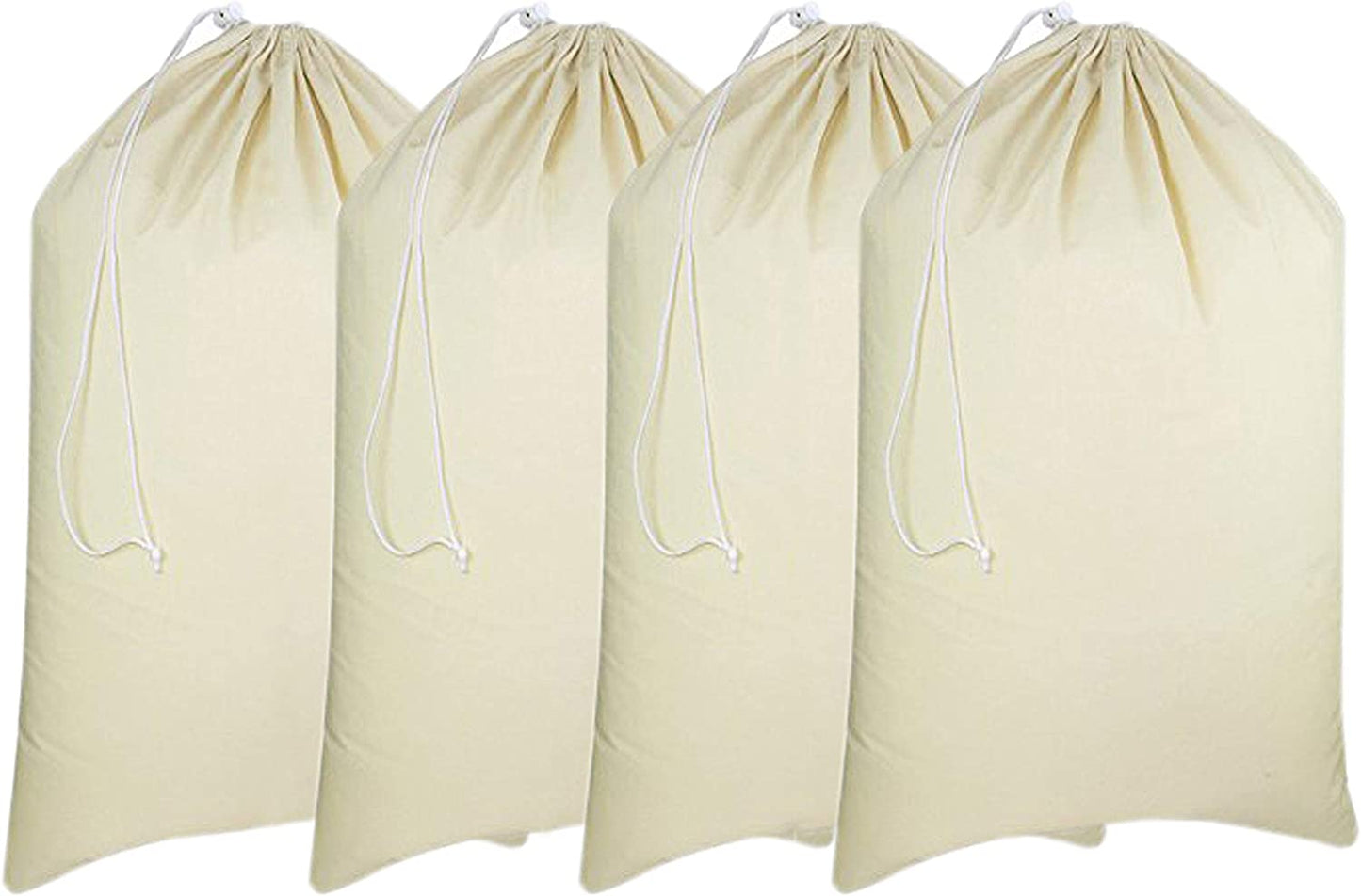 Pure Cotton Washable Laundry Bags Large Size 28" x 36" Inches Set Of 2 and 4 Piece Options